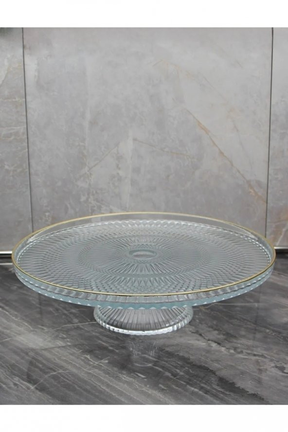 Palermo Ayaklı Kek Pasta Kurabiye Tatlı Sunum Tabağı 21cm - 2