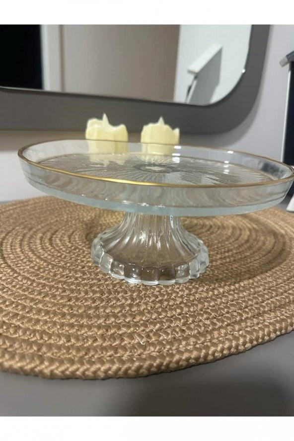 Palermo Ayaklı Kek Pasta Kurabiye Tatlı Sunum Tabağı 21cm - 3