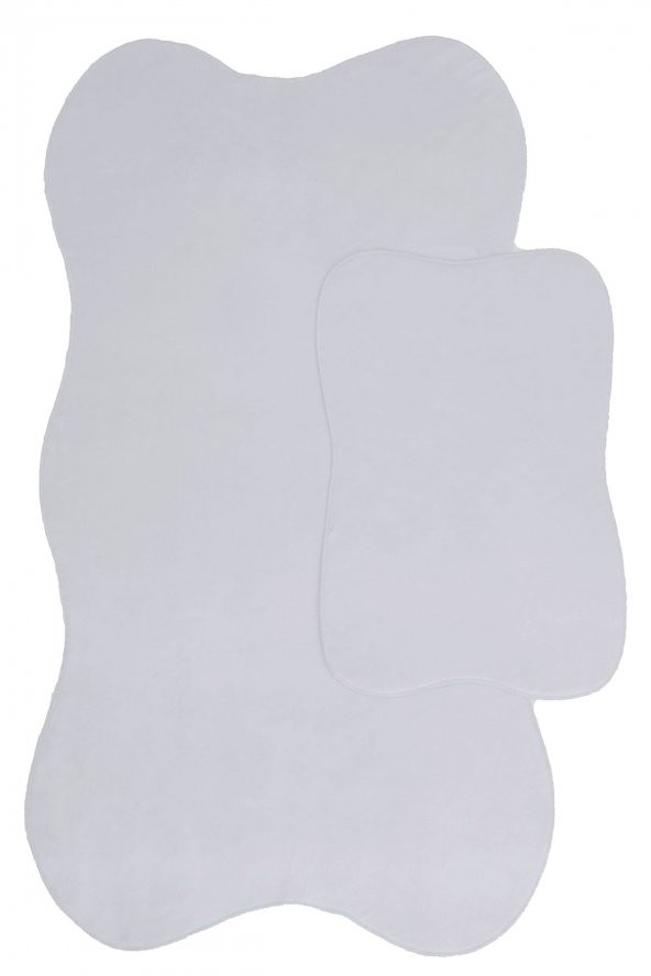 Anatolia Gri 2li 80x140 + 50x70 cm Büyük Ebat Banyo Paspası Seti Klozet Takımı - 3