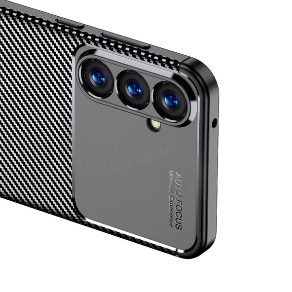 Galaxy S23 FE Kılıf Negro Karbon Tasarım Silikon Kılıf - Resim 5