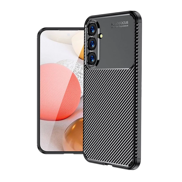 Galaxy S23 FE Kılıf Negro Karbon Tasarım Silikon Kılıf - Resim 2