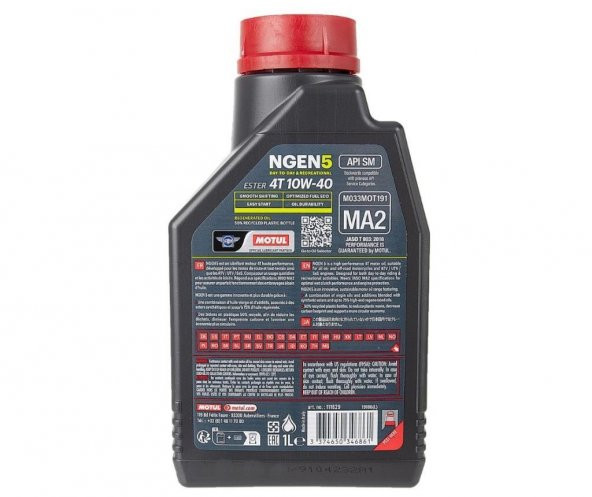 MOTUL NGEN 5 10w40 1L Motosiklet Yağı 2023 Üretim - 2