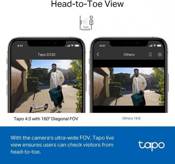 TP-Link Tapo D230S1, 2K 5MP Tapo Akıllı Görüntülü Gece Görüş Destekli Kapı Zili - 5