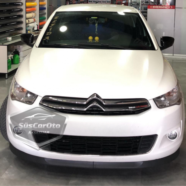 Citroen C Elysee 2012-2023 Uyumlu Üniversal Astra H lip Esnek Ön Lip 2 Parça Tampon Altı Dil Karlık Ön Ek - 4