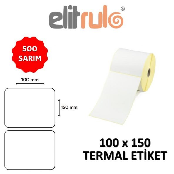 Elitrulo Barkod Etiketi 100x150 Termal - 500 Adet