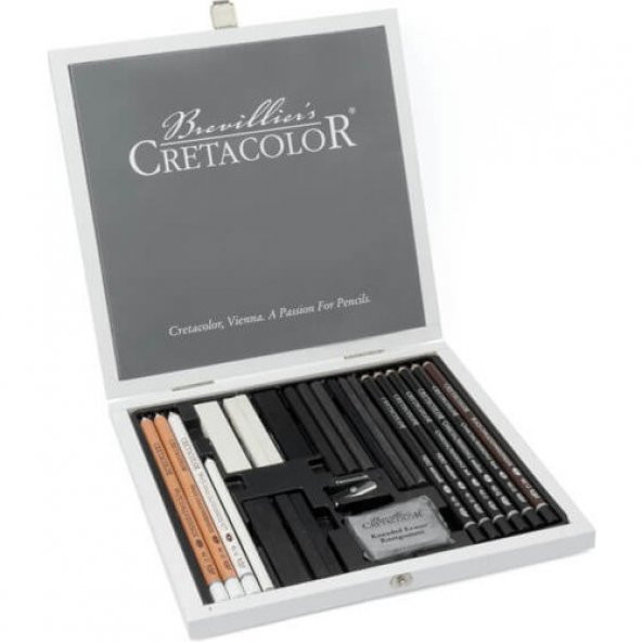 Cretacolor Black & White Bo x Drawing Set 25 Parça - 2