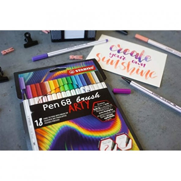 Stabilo Kreatif Set Arty 68 Fırça Uçlu Kalem Seti 77/6-1-20 - 2
