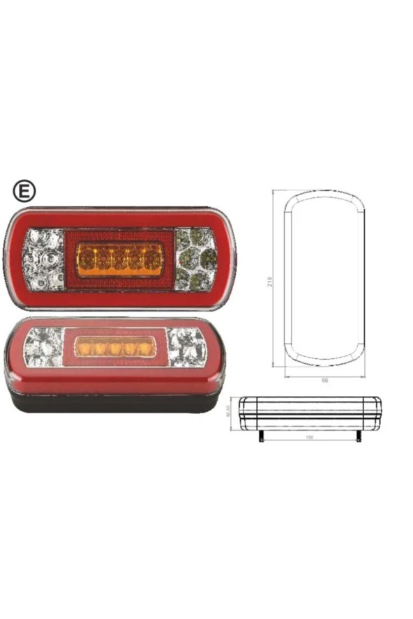 DİKDÖRTGEN NEON LED STOP LAMBASI 12 VOLT YENİ NESİL - 4