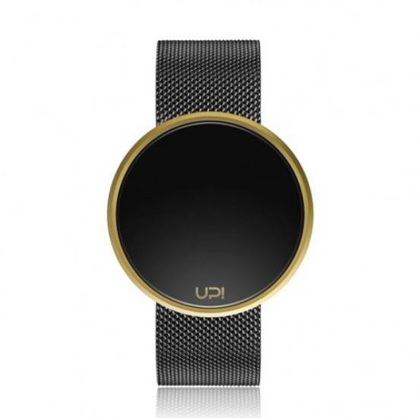 UPWATCH ROUND STEEL GOLD BLACK TWO TONE UNİSEX KOL SAATİ