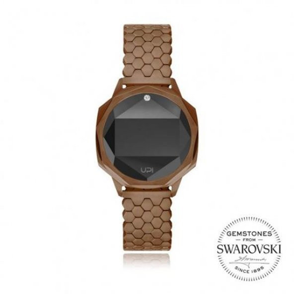 UPWATCH ICONIC ONE SWAROVSKI® BROWN UNİSEX KOL SAATİ