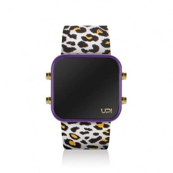 UPWATCH LED MINI GOLD PURPLE&LEOPARD UNİSEX KOL SAATİ