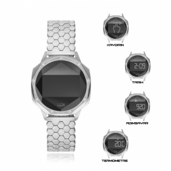 UPWATCH ICONIC SILVER NINE SET WITH SWAROVSKI® TOPAZ KADIN KOL SAATİ - 2