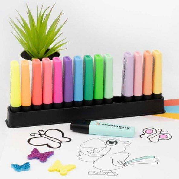 Stabilo Boss Original Deskset Işaretleme Kalemi Masa Seti 9 Fosforlu 6 Pastel 15 Renk - 3