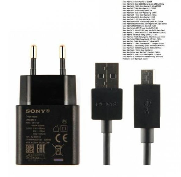Sony Xperia Z5 E6603 Şarj Aleti ve Data Kablosu UCH10 Micro USB