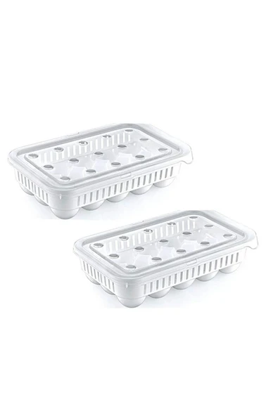 2 Adet Yumurta Saklama Kabı 15'li Steril Yumurtalık, Kapaklı Yumurta Organizeri - Resim 4