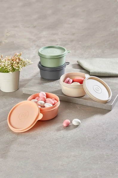 4'lü Mini Saklama Kabı Kapaklı Set - 2