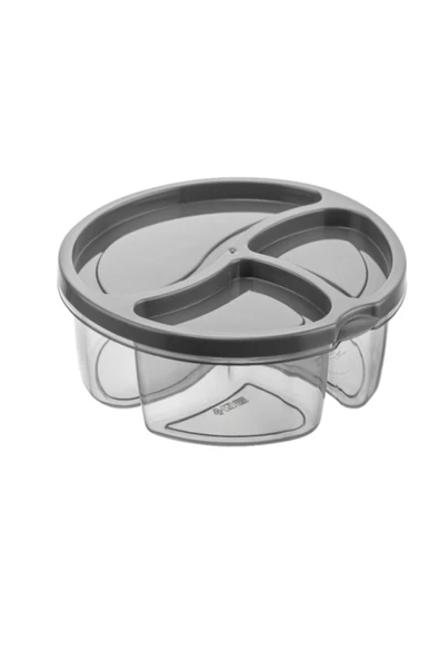 4 Adet Ak545 Oval Bölmeli Saklama Kabı Beslenme Kutusu Buzdolabı Kahvaltılık Kapaklı Çerezlik - 2
