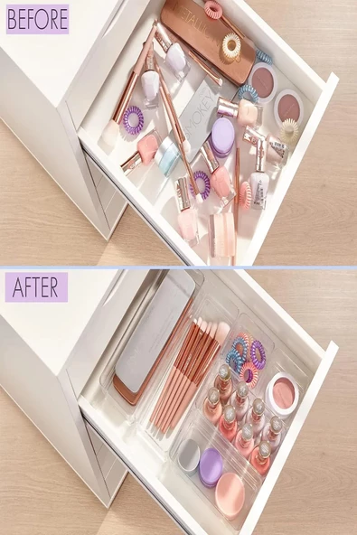 12 Parça Takı Aksesuar Çekmece Düzenleyici Set (2 X 216) Takı Makyaj Kutusu Kalem Organizer - Resim 3