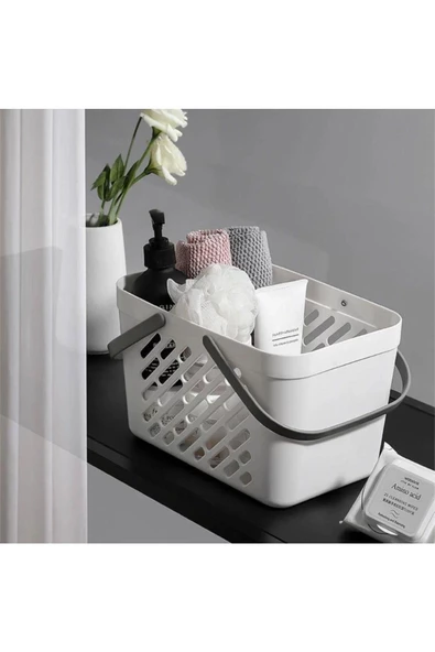 4 Adet Model Banyo Sepeti Sebze Kutusu Mutfak Düzenleyici Çanta Sepet - Dolap Organizeri - 5