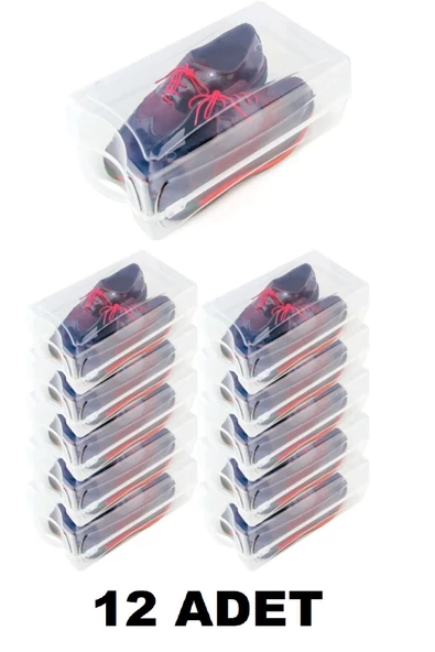 12 Adet Erkek Ayakkabı Kutusu - Düzenleyici Seyahat Saklama Kutusu - Resim 2