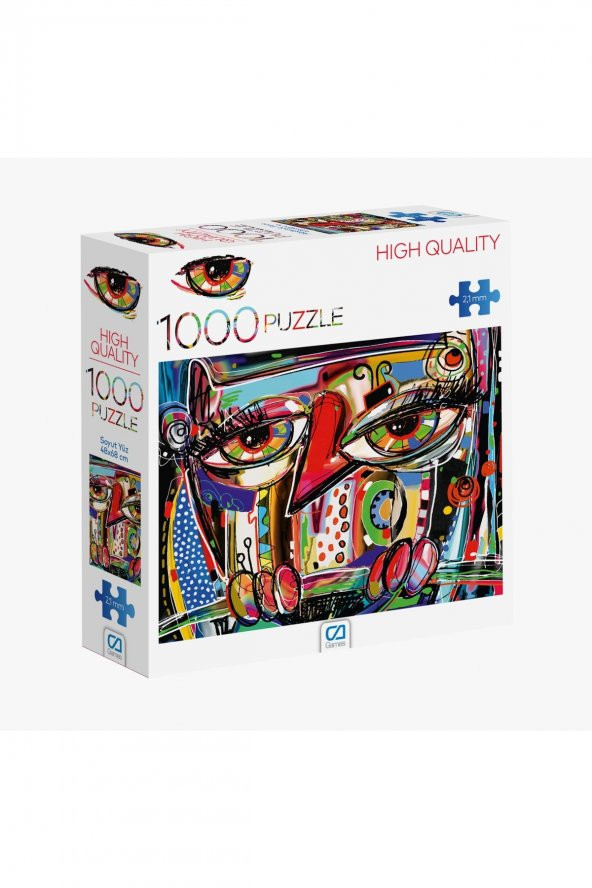 Soyut Yüz 1000 Parça Puzzle (yeni)