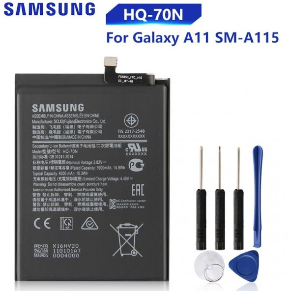 Samsung A11 Sm-A115 Batarya Pil Hq-70N ve Tamir Seti