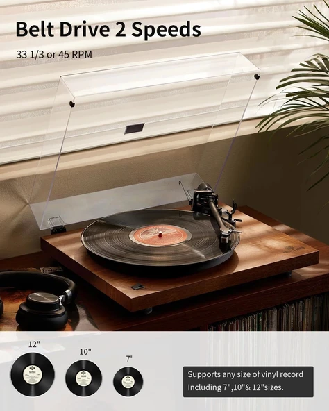 ANGELS HORN AT-3600L Pikap, Vinil Plak Çalar (Bluetooth Versiyonu) - 3