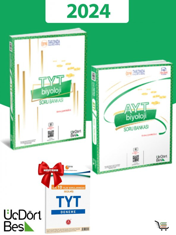 345 AYT-TYT Biyoloji 2024 Model Soru Bankası Seti Hediyeli! - Resim 3