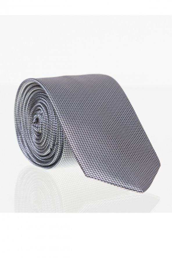 Gri Slim Fit Düz Renk Dokuma Kravat / DDK-24 ürün görseli