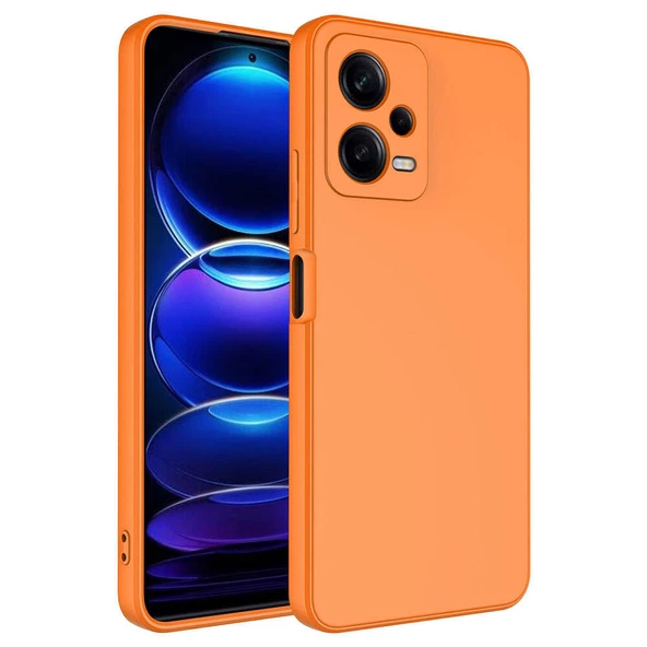 Xiaomi Redmi Note 12 Pro 5G Kılıf Zore Mara Lansman Kapak Kılıf  Turuncu