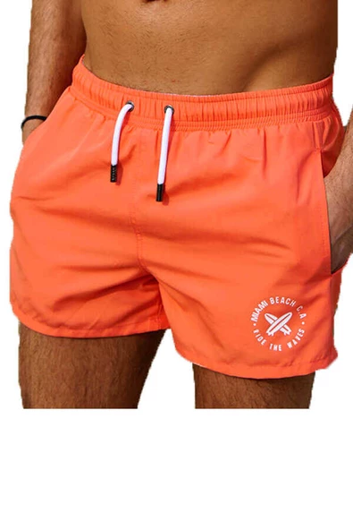Somon Su İtici Özellikli Baskılı Erkek Kısa Deniz Şort Mayo 220 001 ürün görseli
