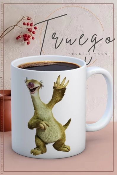 Baskılı Kupa Bardak Seramik Mug - Miskin