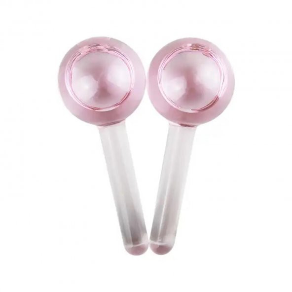 Yüz Buz Küresi ve Face Terapi Masaj İce Topu Pembe Renk - Resim 3