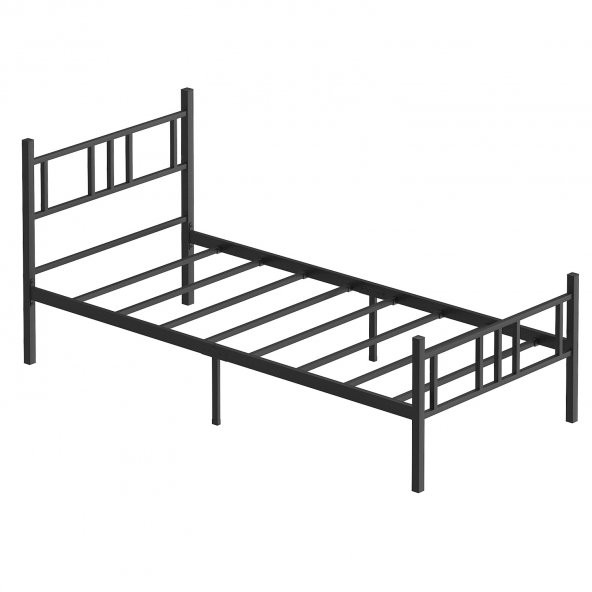 Mobpazar Metal Karyola, Akın Metal Karyola, 90x190 cm Siyah, Ferforje Karyola - 4