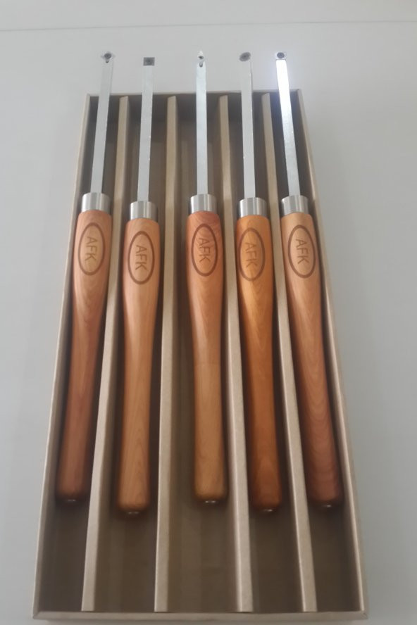 AFK Ağaç Torna Makineleri İçin Yüksek Kalite Karbür Uçlu 5li Bıçak seti ürün görseli