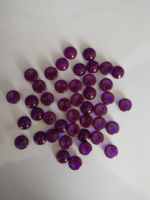Su Kabağı boncuğu 18 MM deliksiz Mor Renk 100 GR ürün görseli