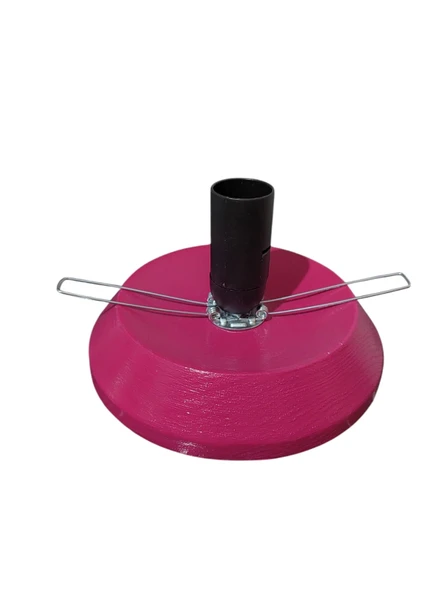 Su Kabağı Lamba Altlığı 15 Cm Çapında Düğmeli Kablolu Fuşya Renk - Resim 2
