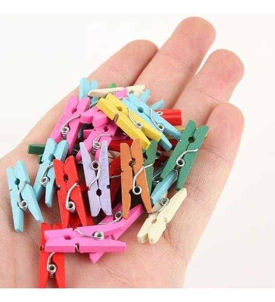 100lü Renkli Minik Mandal - 3