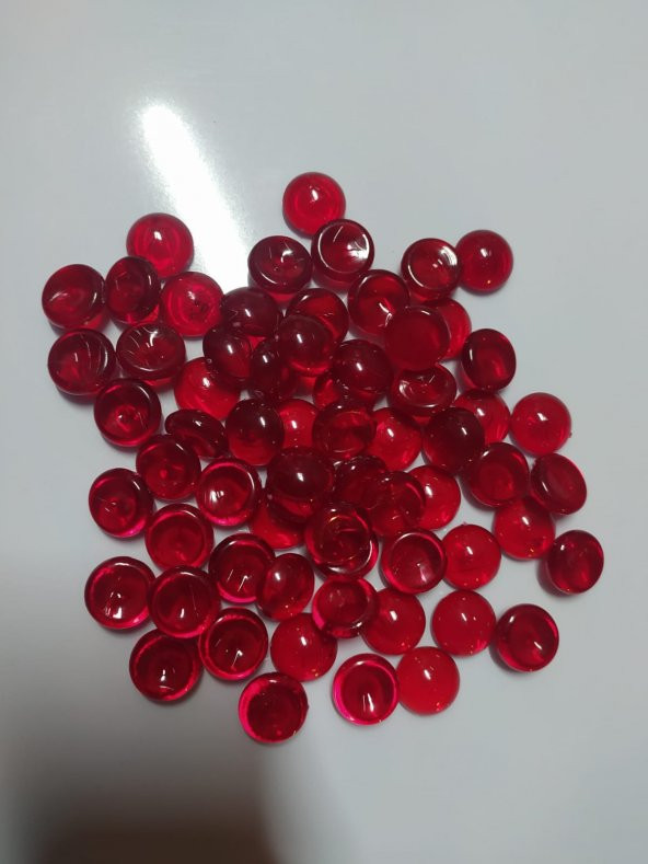 Su Kabağı boncuğu 18 MM deliksiz Kırmızı Renk 100 GR