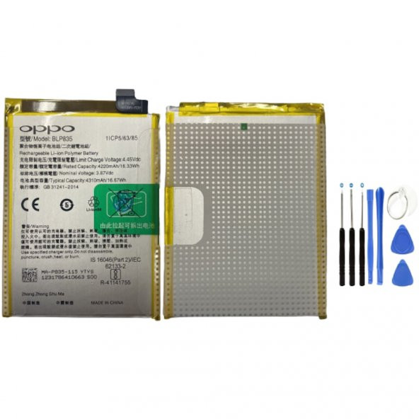 Oppo Reno 5 Lite Pil Batarya ve Tamir Seti BLP835