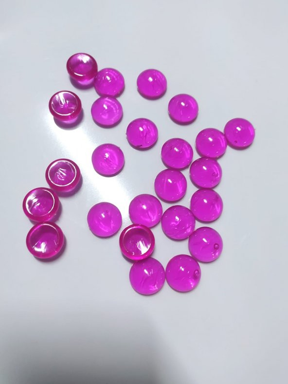 Su Kabağı boncuğu 18 MM deliksiz Fuşya  Renk 100 GR ürün görseli