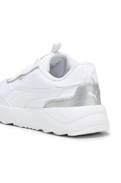 Puma Runtamed Platform Metallics 393375 02 Kadın Yürüyüş ve Koşu Ayakkabısı Beyaz Gümüş 36-40 - Resim 5
