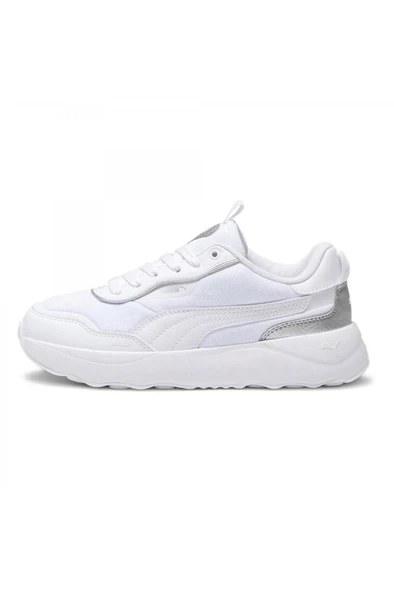 Puma Runtamed Platform Metallics 393375 02 Kadın Yürüyüş ve Koşu Ayakkabısı Beyaz Gümüş 36-40 - Resim 2