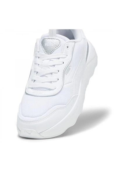 Puma Runtamed Platform Metallics 393375 02 Kadın Yürüyüş ve Koşu Ayakkabısı Beyaz Gümüş 36-40 - Resim 4
