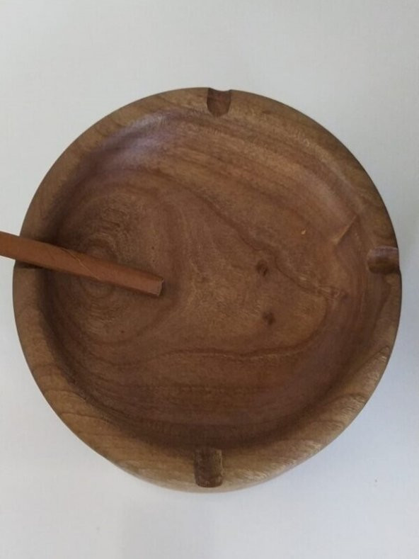 Dekoratif Ahşap Ceviz Küllük - 2