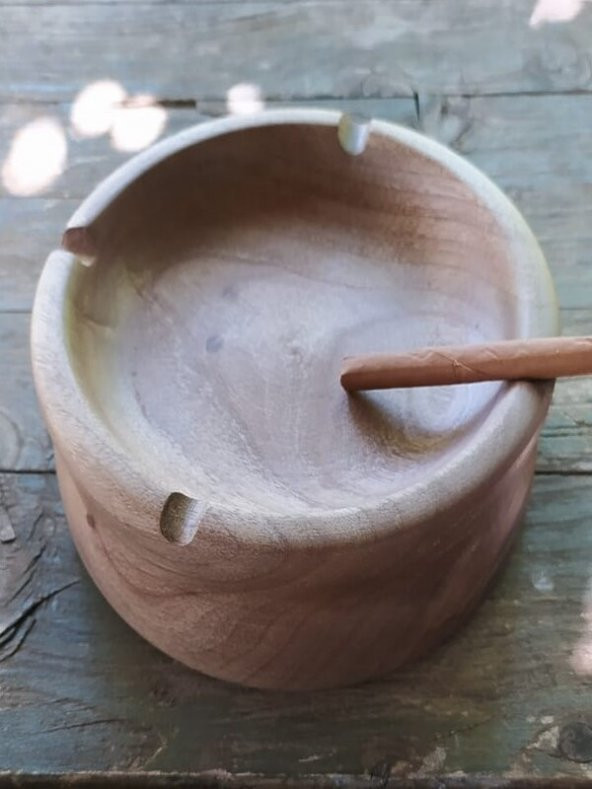 Dekoratif Ahşap Ceviz Küllük - 3