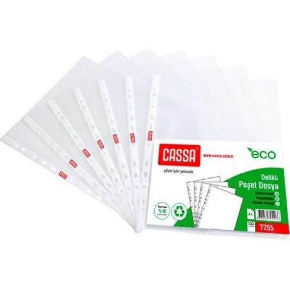 Cassa Poşet Dosya Eco 30 Mikron 100 Lü 30 Paket