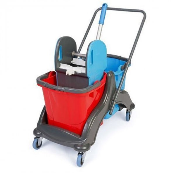 Çift Kovalı Temizlik Arabası ürün görseli