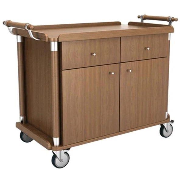 Dolaplı Ahşap Servis Arabası ürün görseli