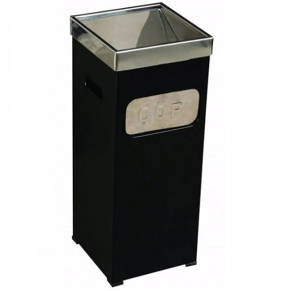 Kare Paslanmaz Küllük Boyalı Çöp Kovası ürün görseli